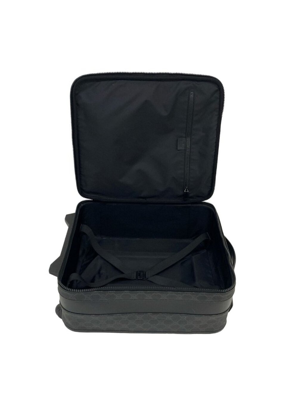Gucci Travel Bag GG Supreme Black Dark Gray Leather - Picture 7 of 15